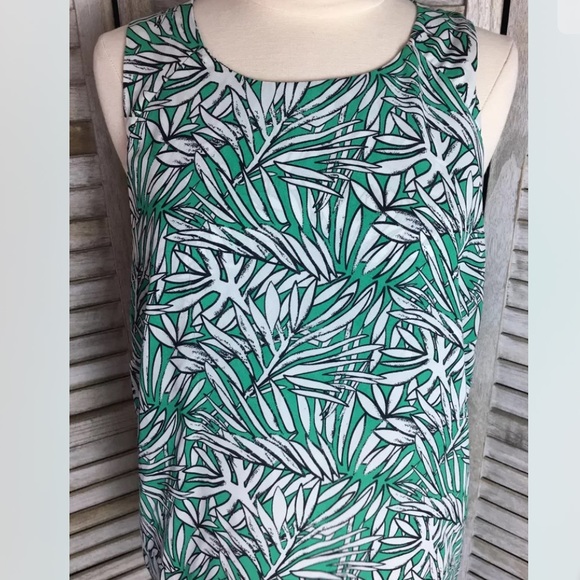 St. Tropez Green Blouse Sz L - Picture 2 of 6